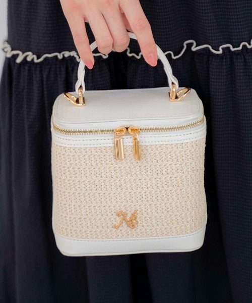 NOELA（ノエラ）の「雑材バニティバッグ（ショルダーバッグ・レディース・ベージュ/キャメル/オフホワイト・フリー）」の12枚目の写真