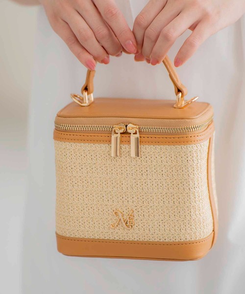 NOELA（ノエラ）の「雑材バニティバッグ（ショルダーバッグ・レディース・ベージュ/キャメル/オフホワイト・フリー）」の14枚目の写真