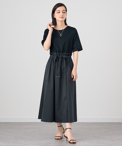 【waka】ANAYI 2024SS 綿スムースワンピース36 ANAYI（アナイ）の「綿スムースワンピース（ワンピース）」 - WEAR