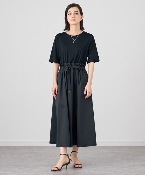 クリーニング済みANAYI スムースジャージコットンワンピース38