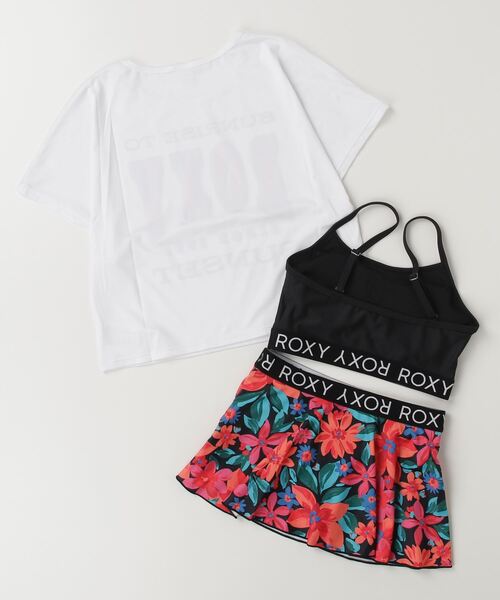 ROXY（ロキシー）の「ROXY/ロキシー ミニ　アリーナ 水着 ビキニ セット 海 川 山 TSW242050（水着・キッズ・ホワイト×レッド/ホワイト×グリーン・140cm/150cm/130cm）」の3枚目の写真