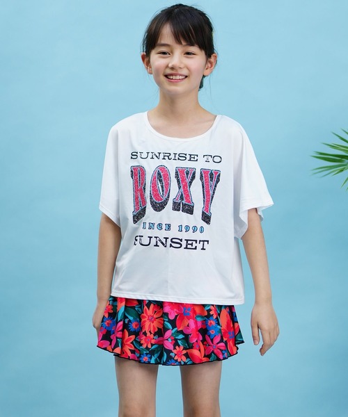 ROXY（ロキシー）の「ROXY/ロキシー ミニ　アリーナ 水着 ビキニ セット 海 川 山 TSW242050（水着・キッズ・ホワイト×レッド/ホワイト×グリーン・140cm/150cm/130cm）」の2枚目の写真