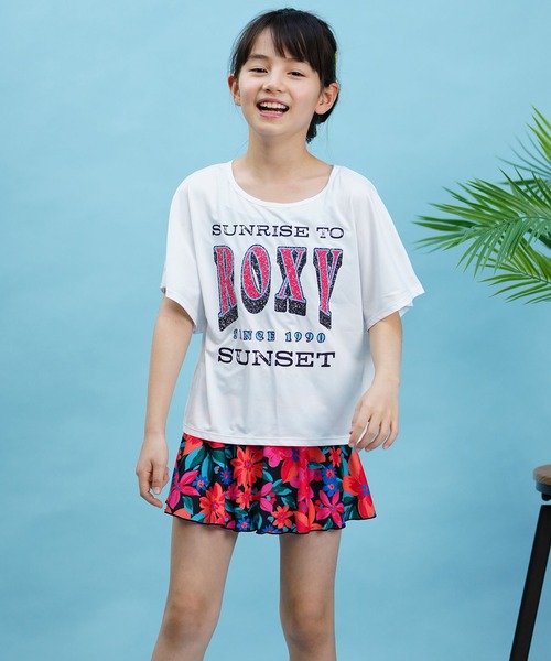 ROXY（ロキシー）の「ROXY/ロキシー ミニ　アリーナ 水着 ビキニ セット 海 川 山 TSW242050（水着・キッズ・ホワイト×レッド/ホワイト×グリーン・140cm/150cm/130cm）」の4枚目の写真