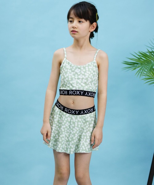 ROXY（ロキシー）の「ROXY/ロキシー ミニ　アリーナ 水着 ビキニ セット 海 川 山 TSW242050（水着・キッズ・ホワイト×レッド/ホワイト×グリーン・140cm/150cm/130cm）」の19枚目の写真