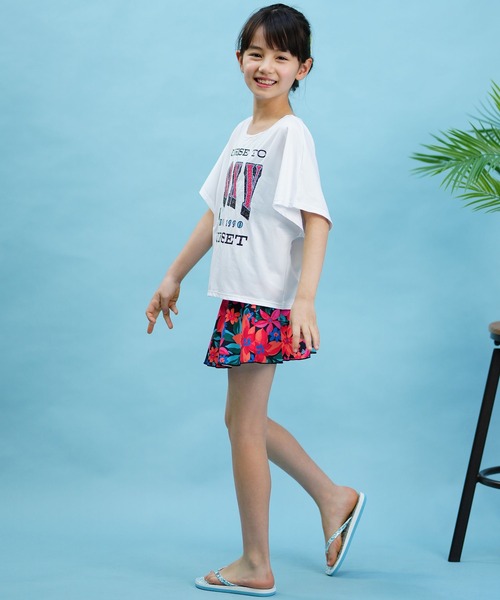 ROXY（ロキシー）の「ROXY/ロキシー ミニ　アリーナ 水着 ビキニ セット 海 川 山 TSW242050（水着・キッズ・ホワイト×レッド/ホワイト×グリーン・140cm/150cm/130cm）」の7枚目の写真