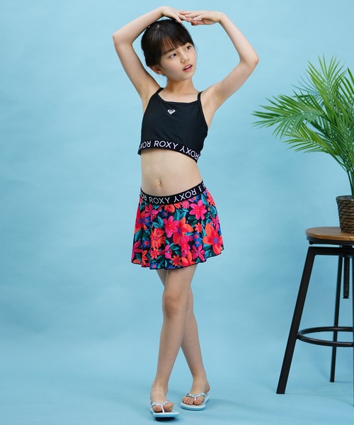 ROXY（ロキシー）の「ROXY/ロキシー ミニ　アリーナ 水着 ビキニ セット 海 川 山 TSW242050（水着・キッズ・ホワイト×レッド/ホワイト×グリーン・140cm/150cm/130cm）」の11枚目の写真