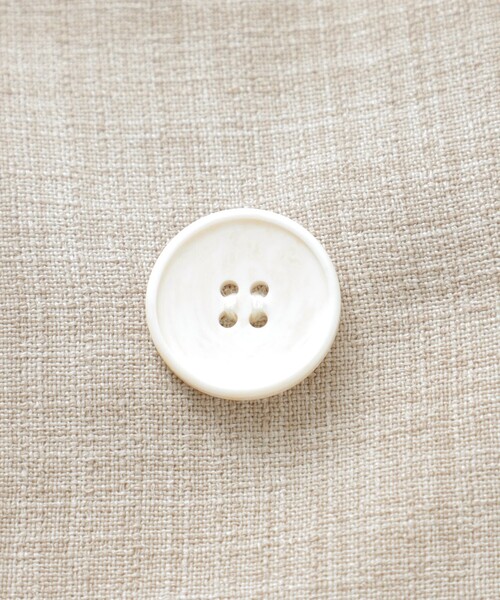 CAST:（キャストコロン）の「【洗える/セットアップ】リネンライクノーカラージャケット（ノーカラージャケット・レディース・オフホワイト/ネイビー/ベージュ・S/M）」の15枚目の写真