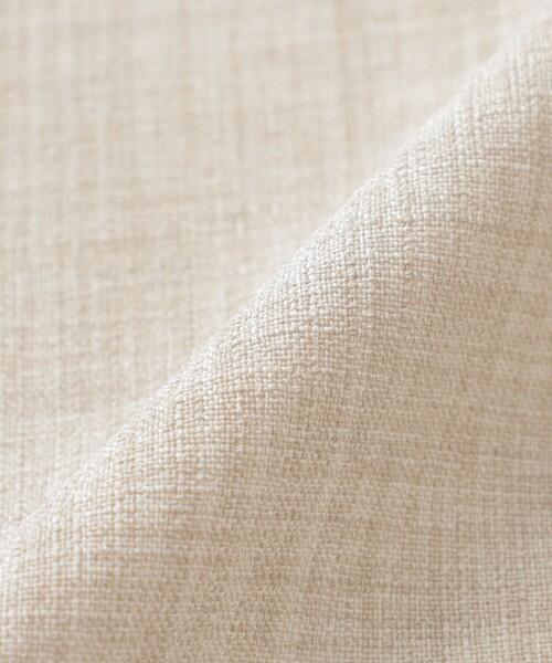 CAST:（キャストコロン）の「【洗える/セットアップ】リネンライクノーカラージャケット（ノーカラージャケット・レディース・オフホワイト/ネイビー/ベージュ・S/M）」の17枚目の写真