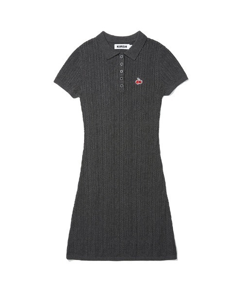 ★2024SS新作★KIRSH★SMALL CHERRY CABLE KNIT DRESS KIRSH（キルシー）の「KIRSH SMALL CHERRY CABLE KNIT DRESS