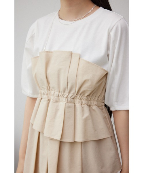 AZUL by moussy(アズールバイマウジー)の「ビスチェレイヤードトップス(Tシャツ/カットソー・レディース・グリーン系その他2/ベージュ系その他/ブラック系その他/グレー系その他・SMALL/MEDIUM)」の22枚目の写真