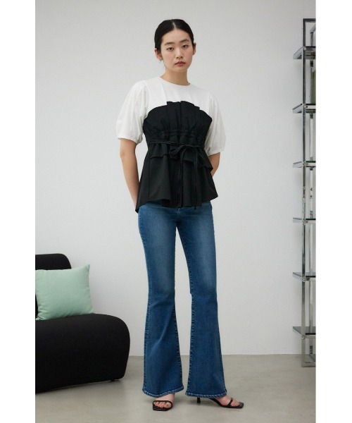 AZUL by moussy(アズールバイマウジー)の「ビスチェレイヤードトップス(Tシャツ/カットソー・レディース・グリーン系その他2/ベージュ系その他/ブラック系その他/グレー系その他・SMALL/MEDIUM)」の7枚目の写真