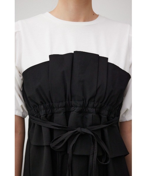 AZUL by moussy(アズールバイマウジー)の「ビスチェレイヤードトップス(Tシャツ/カットソー・レディース・グリーン系その他2/ベージュ系その他/ブラック系その他/グレー系その他・SMALL/MEDIUM)」の11枚目の写真