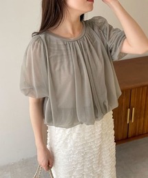 mysty woman | バルーンラメシアープルオーバー　120989(シャツ/ブラウス)