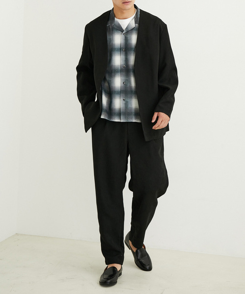 le cercle ADAM ET ROPE'(ルセルクルアダムエロペ)の「【mens】【セットアップ対応】起毛カルゼイージータックパンツ(その他パンツ・メンズ・ベージュ系その他/ブラック/チャコールグレー・L/M)」の5枚目の写真