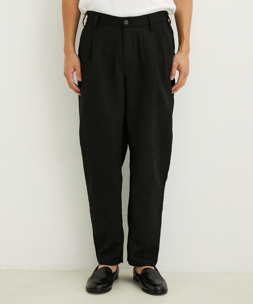 le cercle ADAM ET ROPE'(ルセルクルアダムエロペ)の「【mens】【セットアップ対応】起毛カルゼイージータックパンツ(その他パンツ・メンズ・ベージュ系その他/ブラック/チャコールグレー・L/M)」の6枚目の写真