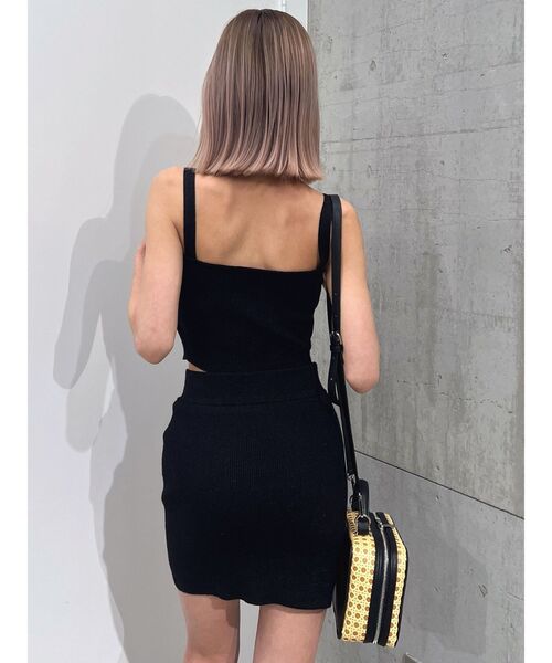 GYDA（ジェイダ）の「シャイニーリブニットビスチェ（キャミソール・レディース・グレー/ブラック・FREE）」の17枚目の写真