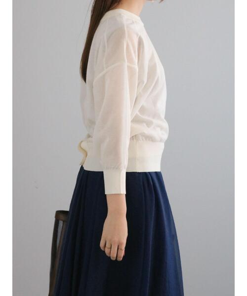 Te chichi（テチチ）の「前後2WAYクルーネックシアーカーディガン（カーディガン/ボレロ・レディース・グリーン/オレンジ/オフホワイト/グレー・F）」の11枚目の写真