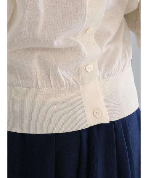 Te chichi（テチチ）の「前後2WAYクルーネックシアーカーディガン（カーディガン/ボレロ・レディース・グリーン/オレンジ/オフホワイト/グレー・F）」の13枚目の写真