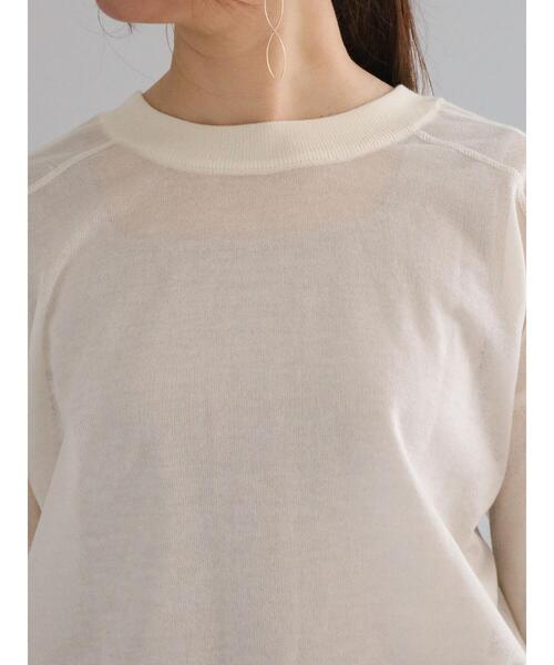 Te chichi（テチチ）の「前後2WAYクルーネックシアーカーディガン（カーディガン/ボレロ・レディース・グリーン/オレンジ/オフホワイト/グレー・F）」の14枚目の写真