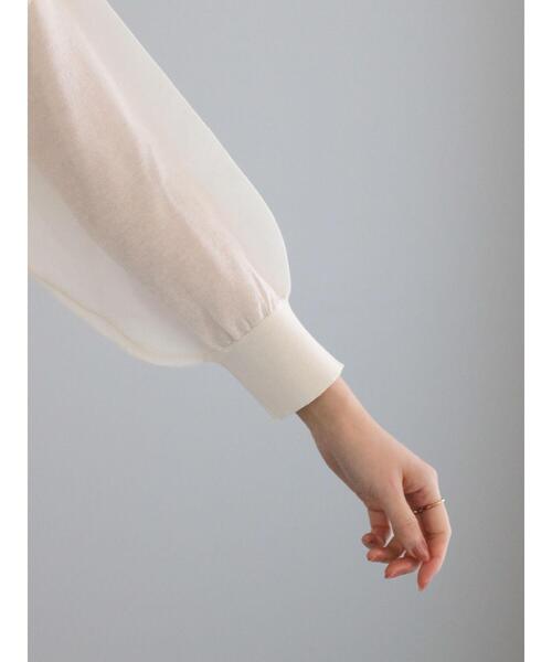 Te chichi（テチチ）の「前後2WAYクルーネックシアーカーディガン（カーディガン/ボレロ・レディース・グリーン/オレンジ/オフホワイト/グレー・F）」の5枚目の写真