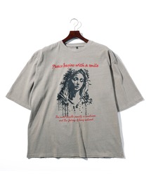 オーバーサイズ メンズライク プリント Tシャツ レディース