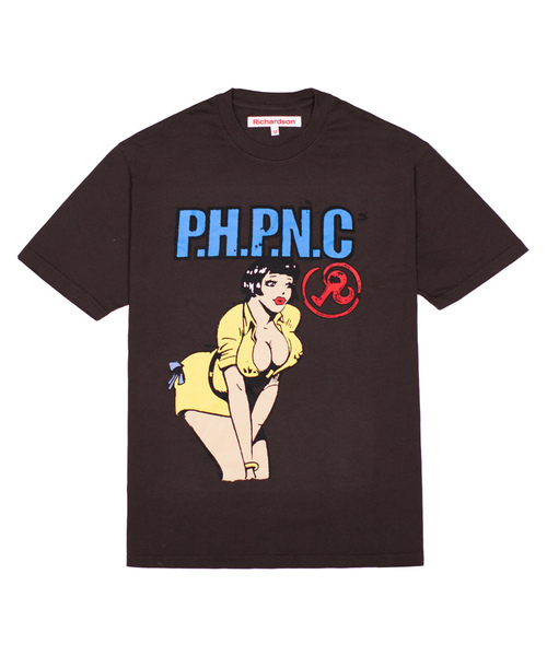 RICHARDSON(リチャードソン)の「【Richardson/リチャードソン】 PHPNC Girl T-Shirt 「PHPNC Girl」ショートスリーブTシャツ(Tシャツ/カットソー・メンズ・ブラウン・L/M/S/XL)」の2枚目の写真