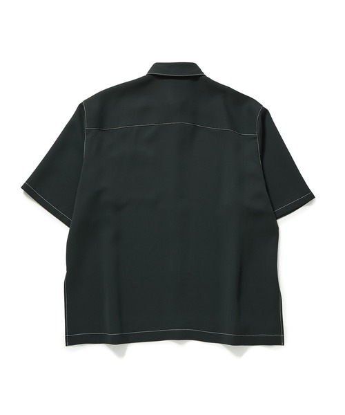 JUNRED（ジュンレッド）の「【 セットアップ対応 】ステッチワークレギュラーカラールーズシャツ（シャツ/ブラウス・メンズ・ブラック/オリーブ/ライトグレー・L/M/S）」の18枚目の写真