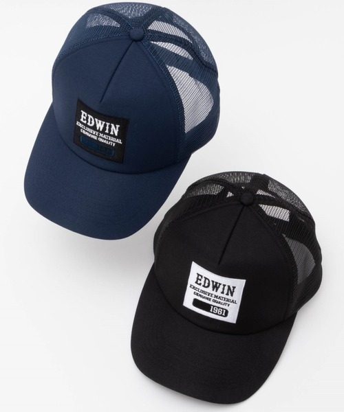 EDWIN（エドウィン）の「EDWIN 刺繍メッシュCAP（キャップ・メンズ・ブラック/ネイビー・FREE）」の3枚目の写真