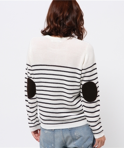 SEVENDAYS=SUNDAY（セブンデイズサンデイ）の「畦編ニット　長袖プルオーバー（ニット/セーター・レディース・ブラック/ネイビー/オフホワイト・MEDIUM/LARGE）」の6枚目の写真