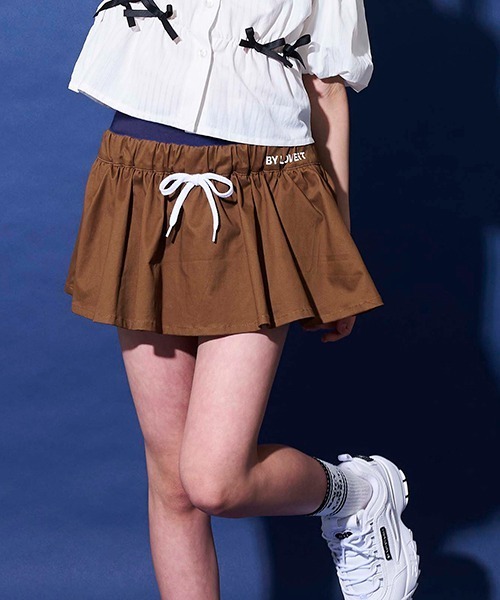 by LOVEiT(バイラビット)の「インパンつきミニスカパン(スカート・キッズ・ネイビー/ブラウン/オフホワイト・130cm/120cm/150cm/140cm/160cm)」の5枚目の写真