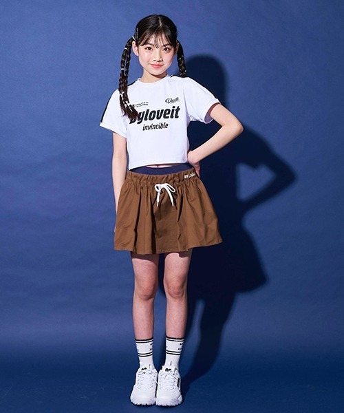 by LOVEiT(バイラビット)の「インパンつきミニスカパン(スカート・キッズ・ネイビー/ブラウン/オフホワイト・130cm/120cm/150cm/140cm/160cm)」の6枚目の写真