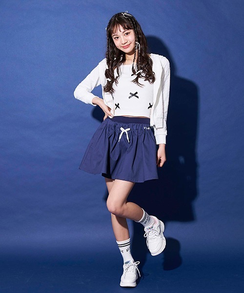 by LOVEiT(バイラビット)の「インパンつきミニスカパン(スカート・キッズ・ネイビー/ブラウン/オフホワイト・130cm/120cm/150cm/140cm/160cm)」の9枚目の写真