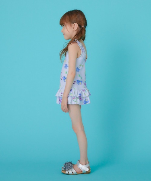 HAKKA KIDS（ハッカキッズ）の「[水着･スイム]サイネリア/アジサイフランボワーズプリントワンピース（スイムグッズ・キッズ・ピンク/パープル・S/M）」の11枚目の写真