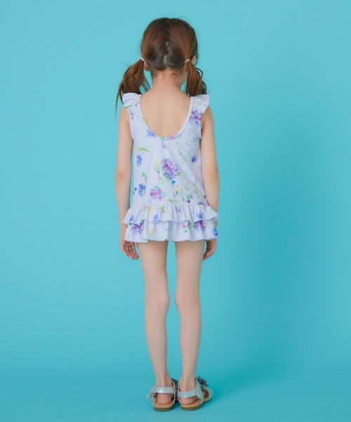 HAKKA KIDS（ハッカキッズ）の「[水着･スイム]サイネリア/アジサイフランボワーズプリントワンピース（スイムグッズ・キッズ・ピンク/パープル・S/M）」の12枚目の写真