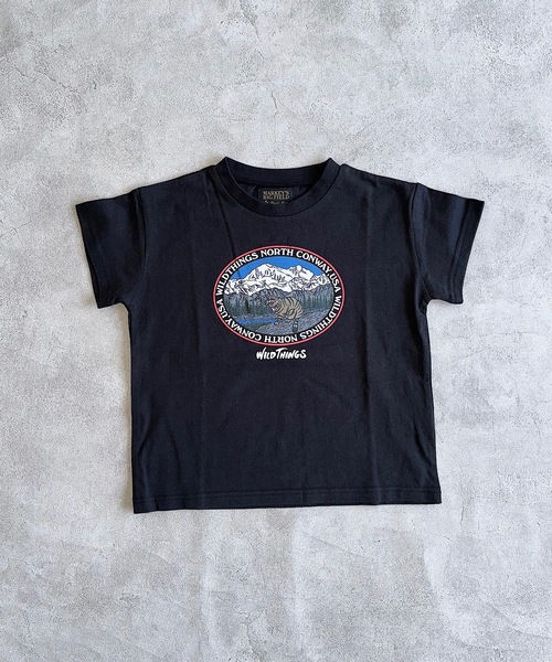 WILD THINGS(ワイルドシングス)の「【WILD THINGS】別注プリントTee(90~150cm)(Tシャツ/カットソー・キッズ・パープル/ブラック/オフホワイト・90/100/110/120/130/140/150)」の8枚目の写真