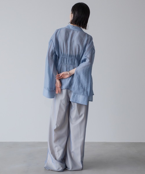 VACANCY(ヴァカンシー)の「シャーリングシアーシャツ(シャツ/ブラウス・レディース・イエロー/ブルー・FREE)」の20枚目の写真