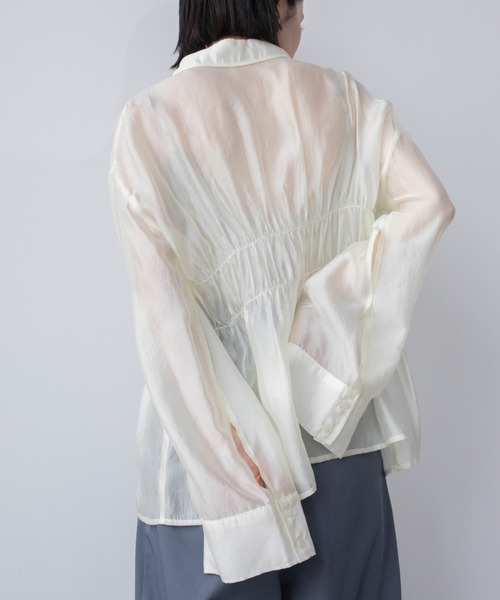 VACANCY(ヴァカンシー)の「シャーリングシアーシャツ(シャツ/ブラウス・レディース・イエロー/ブルー・FREE)」の10枚目の写真