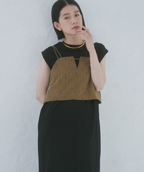 hunch（ハンチ）の「ノースリーブワンピース（ワンピース・レディース・ベージュ/レッド/ブラック・FREE）」の6枚目の写真