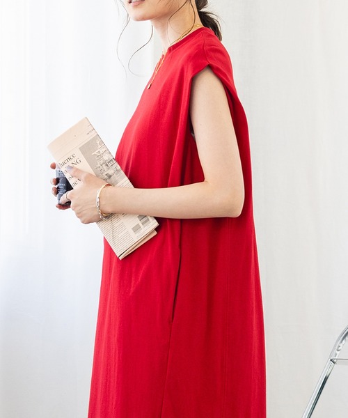 hunch（ハンチ）の「ノースリーブワンピース（ワンピース・レディース・ベージュ/レッド/ブラック・FREE）」の20枚目の写真