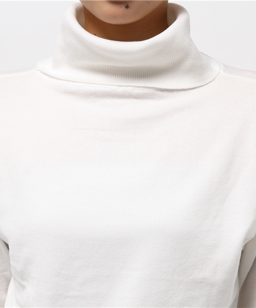 Heather（ヘザー）の「ハイゲージオフタートル7分袖　567931（ニット/セーター・レディース・オフホワイト/ライトピンク/ネイビー・FREE）」の7枚目の写真