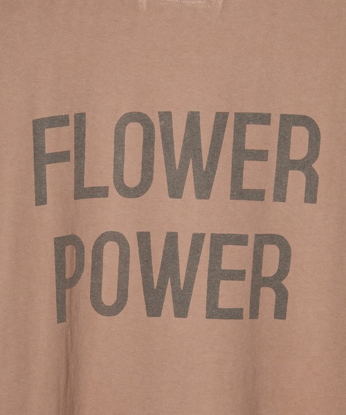 REMI RELIEF(レミレリーフ)の「REMI RELIEF/レミレリーフ HARD SP加工20/-天竺BIGサイズT(FLOWER POWER) Tシャツ(Tシャツ/カットソー・メンズ・カーキ/オフホワイト/ブラウン・L/XL/M)」の10枚目の写真