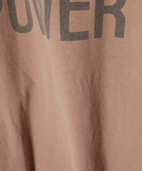 REMI RELIEF(レミレリーフ)の「REMI RELIEF/レミレリーフ HARD SP加工20/-天竺BIGサイズT(FLOWER POWER) Tシャツ(Tシャツ/カットソー・メンズ・カーキ/オフホワイト/ブラウン・L/XL/M)」の11枚目の写真