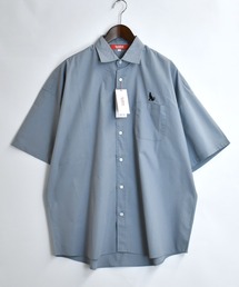 Healthknit Product | 別注【Healthknit Product】one point stitch broadcloth shirt/ワンポイント刺繍 ブロードクロス レギュラーカラー 半袖シャツ 無地/ストライプ(シャツ/ブラウス)