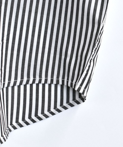 Healthknit Product(ヘルスニットプロダクト)の「別注【Healthknit Product】one point stitch broadcloth shirt/ワンポイント刺繍 ブロードクロス レギュラーカラー 半袖シャツ 無地/ストライプ(シャツ/ブラウス・メンズ・ブラック/グレイッシュブルー/ブラック系その他/ホワイト/グリーン/ホワイト系その他/ブルー系その他/グリーン系その他/グレー/イエロー・M/L/XL)」の14枚目の写真