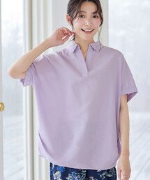 ラベンダー」に該当するシャツ/ブラウス（ストライプ柄）ファッション