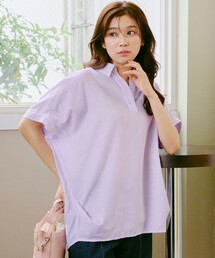 リネンミックススキッパーシャツ