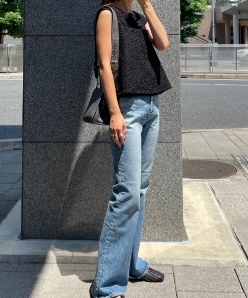 y/m(イム)の「シャーリングビスチェノースリトップスSET(ベスト・レディース・ブラック/アイボリー・FREE)」の12枚目の写真