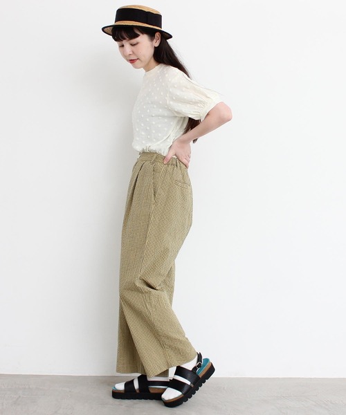 l'atelier du savon（アトリエドサボン）の「C/ベロアドット　Tシャツ（Tシャツ/カットソー・レディース・オフホワイト/ブラック・FREE）」の22枚目の写真