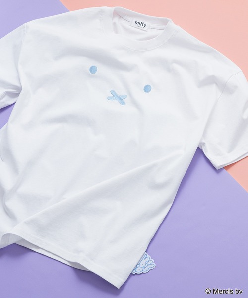 Miffy( ミッフィー)の「【MIFFY/ミッフィー】オリジナルデザインTシャツ ドロップショルダー ビッグシルエット ユニセックス ミッフィー ディック・ブルーナ Dick Bruna(Tシャツ/カットソー・メンズ・ホワイト/チャコールグレー/オフホワイト・SMALL/MEDIUM/LARGE)」の2枚目の写真