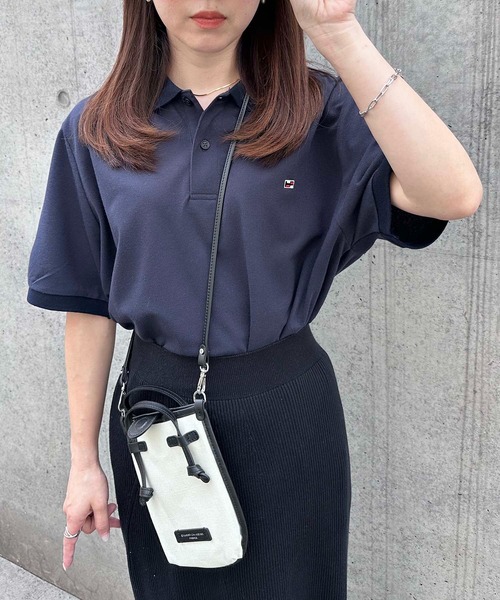 SETUP7（セットアップセブン）の「【H by Figer】フラッグロゴポロシャツ（ポロシャツ・レディース・ホワイト/ネイビー/ブラック/グレー・S/M/L/XL）」の11枚目の写真